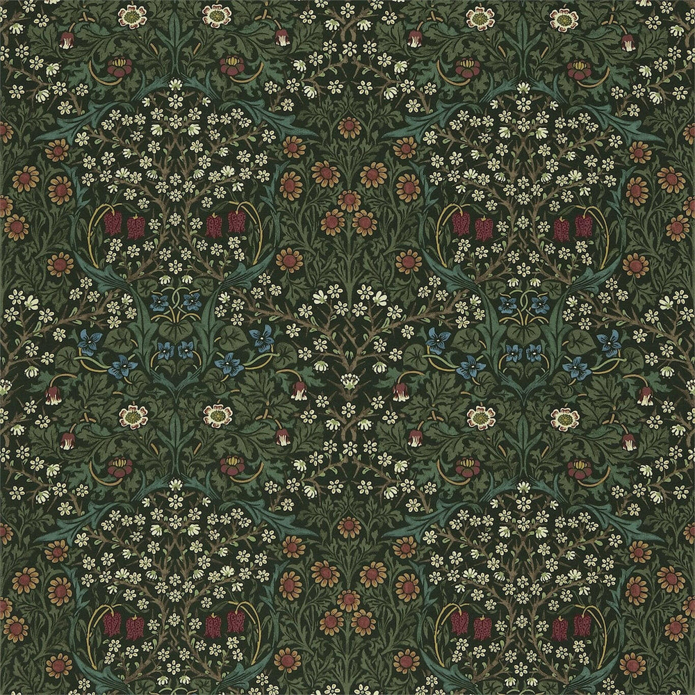 William Morris - Blackthorn - Green -  Made to Measure Curtains Designer Home Decor.