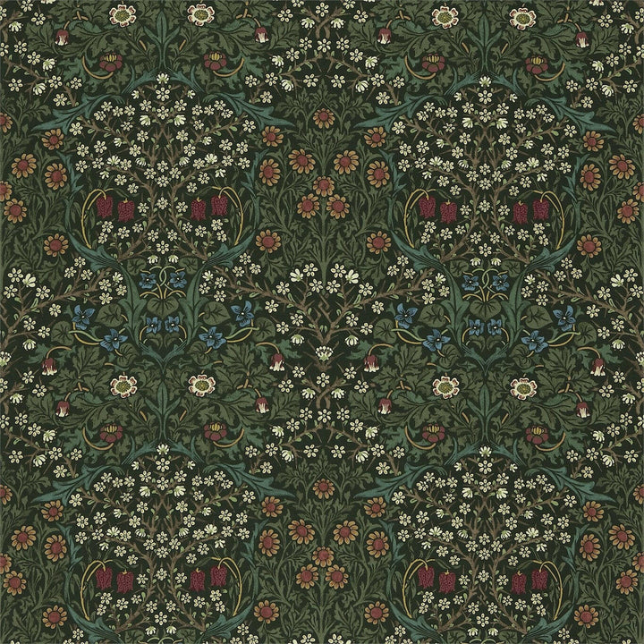 William Morris - Blackthorn - Green -  Made to Measure Curtains Designer Home Decor.