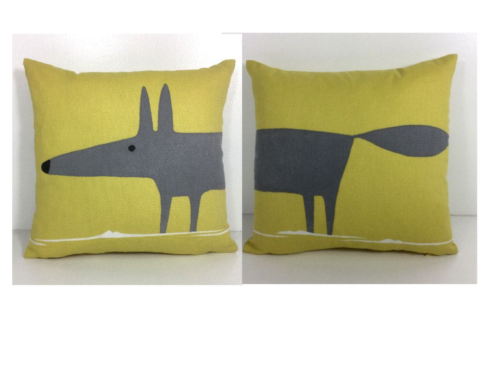 Scion - Mr Fox - Pair of Cushion Covers - Double Sided 12" - Six Colourways Available - Handmade Designer Home Décor