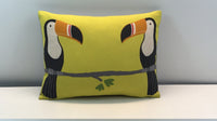 Thumbnail for Scion - Terry Toucan - Tangerine / Charcoal / Maize - Tropical Toucan Cushion Cover Handmade Throw Pillow Designer Home Decor