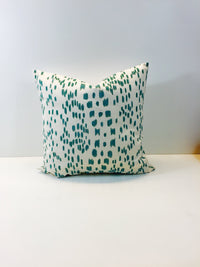 Thumbnail for Brunschwig & Fils - Les Touches - Aqua - Luxurious Modern Animal Print Designer Cushion Cover - Luxury Throw Pillow - Handmade Home Decor