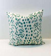 Thumbnail for Brunschwig & Fils - Les Touches - Aqua - Luxurious Modern Animal Print Designer Cushion Cover - Luxury Throw Pillow - Handmade Home Decor