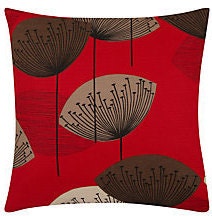 Sanderson - Dandelion Clocks - Red -  Cushion Cover Throw Pillow Designer Home Decor