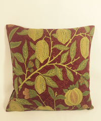 Thumbnail for William Morris & Co - Fruit (Weave) -  Crimson / Thyme - Cushion Cover Throw Pillow Designer Home Decor