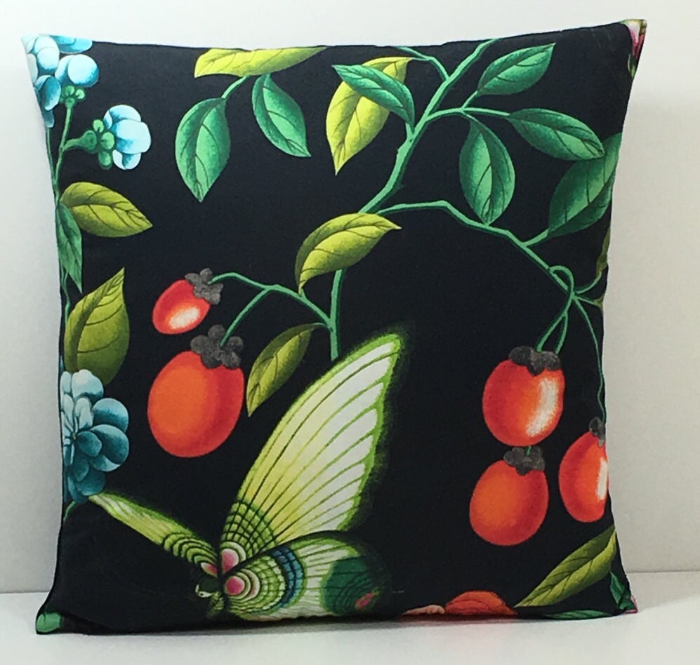 Manuel Canovas - Serendip - Nuit - Multi Coloured Floral Designer Cushion Cover - Handmade Throw Pillow - Designer Home Decor