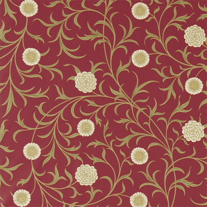 William Morris - Scroll - Raspberry / Olive - Contrast Piped Cushion Cover Throw Pillow Designer Home Decor.