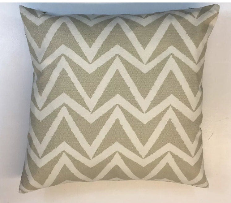 Scion - Dhurrie - 3 Colourways Available - Indigo / Stucco / Sauterine - Chunky Chevron Cushion Cover - Handmade Throw Pillow Designer