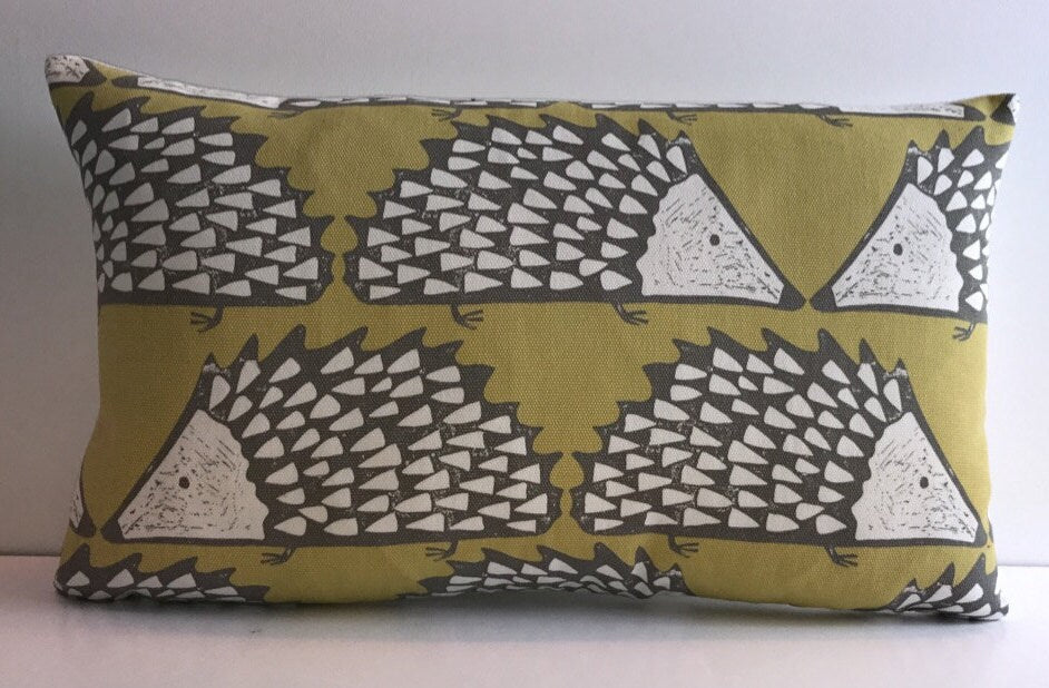 Scion - Spike - Kiwi or Honey - Cute Geometric Hedgehog Cushion Cover Handmade Throw Pillow Designer Home Decor