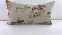 Thumbnail for Voyage - Horse and Hound - Linen - Classic Countryside Cushion Cover - Handmade Throw Pillow Designer Home Decor