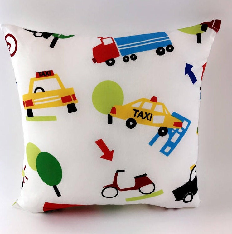 Prestigious Textiles - Taxi - Primary - Stunning Children's Designer Home Decor Cushion Cover Throw Pillow