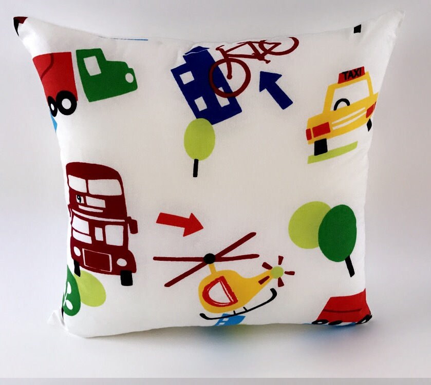 Prestigious Textiles - Taxi - Primary - Stunning Children's Designer Home Decor Cushion Cover Throw Pillow