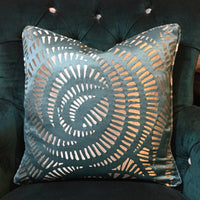 Thumbnail for Designer Statement  Fabric Cushion Pillow Throw -  Self Piped - Stunning Fabric