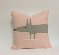 Thumbnail for MR FOX - Scion - Blush  - Delicate & Stylish Pink Mr Fox Cushion Cover - Handmade Throw Pillow - Designer Home Decor