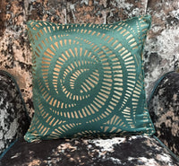 Thumbnail for Designer Statement  Fabric Cushion Pillow Throw -  Self Piped - Stunning Fabric