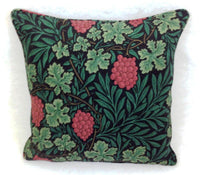 Thumbnail for William Morris - Vine - Dark Green / Red - Cushion Cover Throw Pillow Designer Home Decor