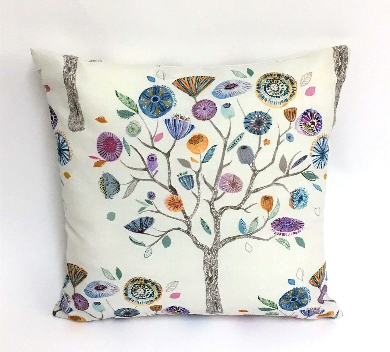 Voyage - Moolyana - Winter - Quirky Asian Inspired Botanical Cushion Cover - Handmade Throw Pillow Designer Home Decor