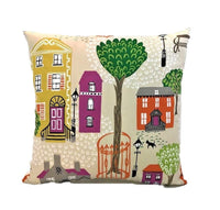 Thumbnail for Sanderson - Jubilee Square - Blackcurrant / Orange - Stunning Cushion Cover Throw Pillow Designer Home Decor