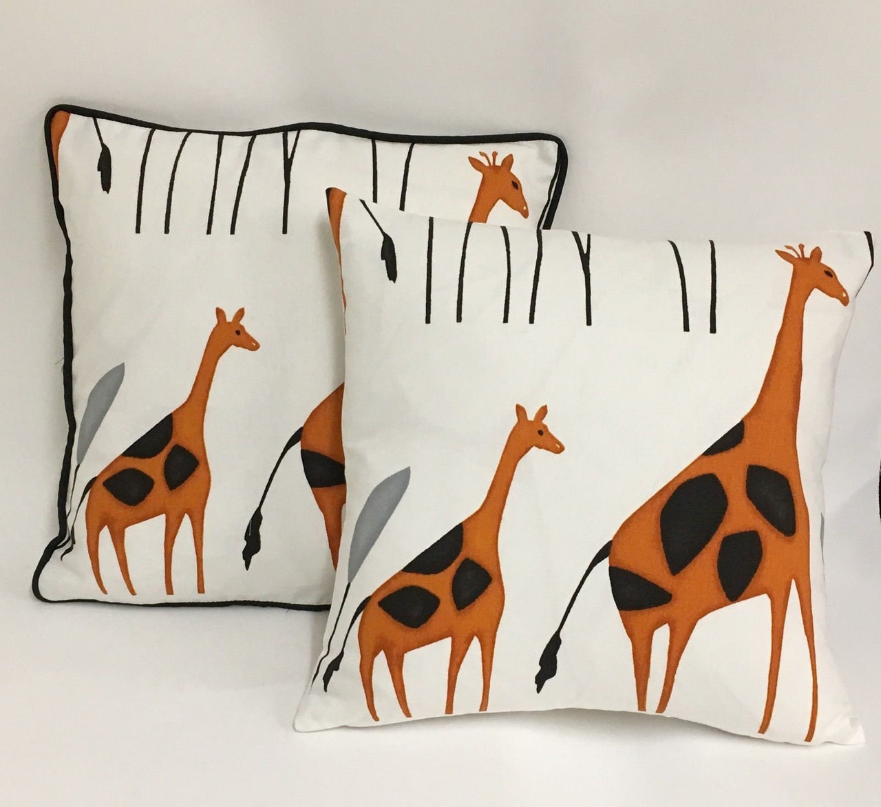 Prestigious Textiles - Geoffrey Giraffe Fabric - Option of Contrast Piped Or Plain Cushion Covers