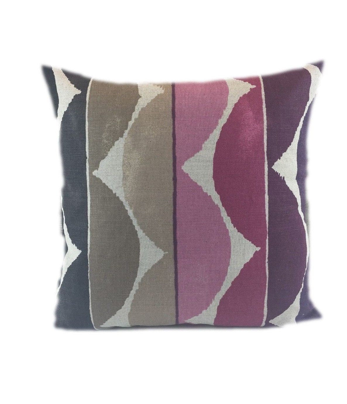 Scion - Yoki - 5 Colourways Available - Terracotta / Berry / Sapphire / Denim / Fig - Retro Curvy Cushion Cover - Handmade Throw Pillow