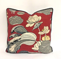 Thumbnail for G P and J Baker - Nympheus - Red - Stunning Contrast Piped Cushion Cover Designer Home Decor Throw Pillow