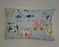 Thumbnail for Sanderson - Alphabet Zoo - Powder Blue - Children's Cushion Cover Throw Pillow Designer Home Decor