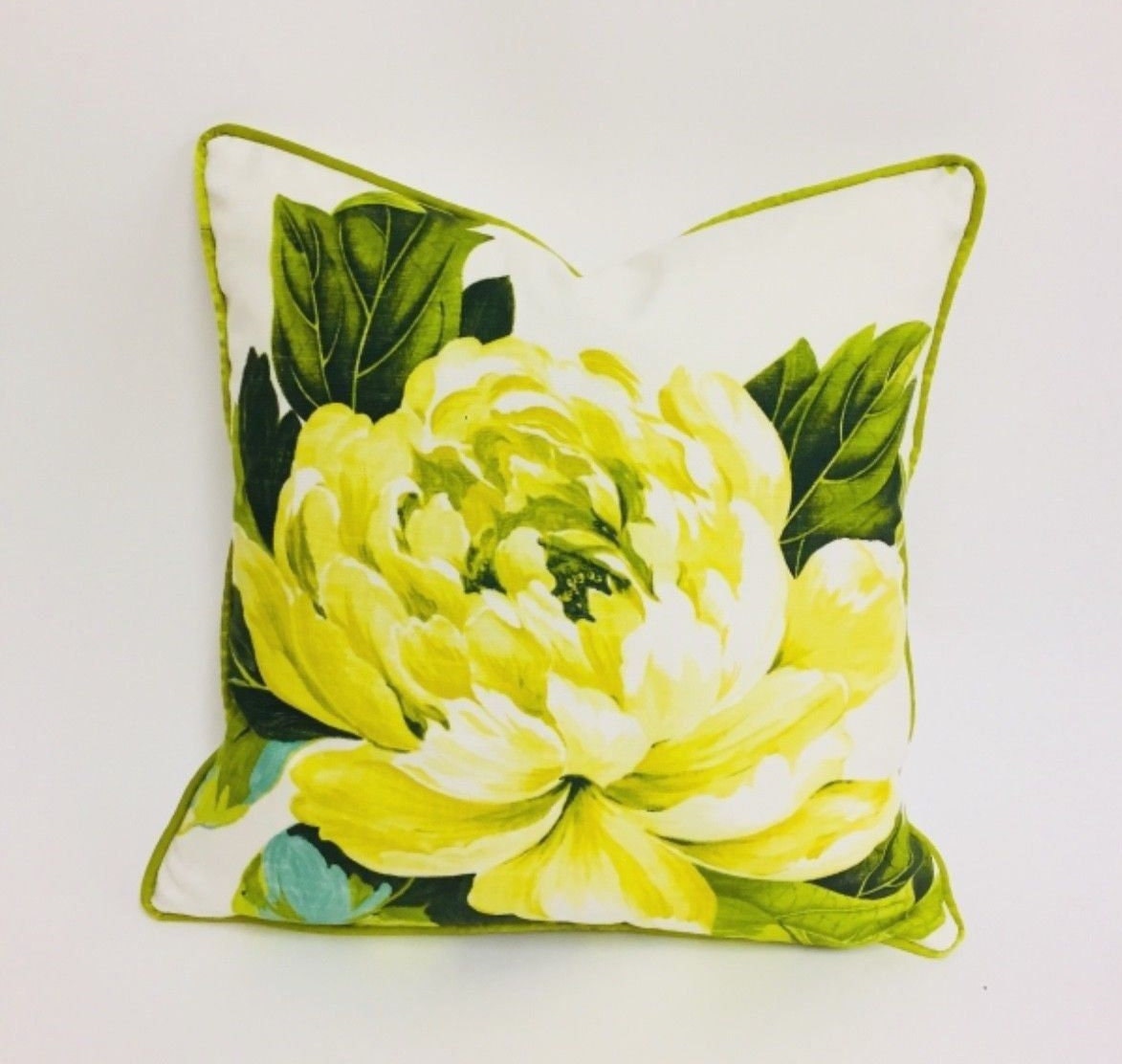 Designers Guild - Charlottenberg - Chartreuse - Stunning Contrast Piped Cushion Cover Home Decor Statement Throw Pillow