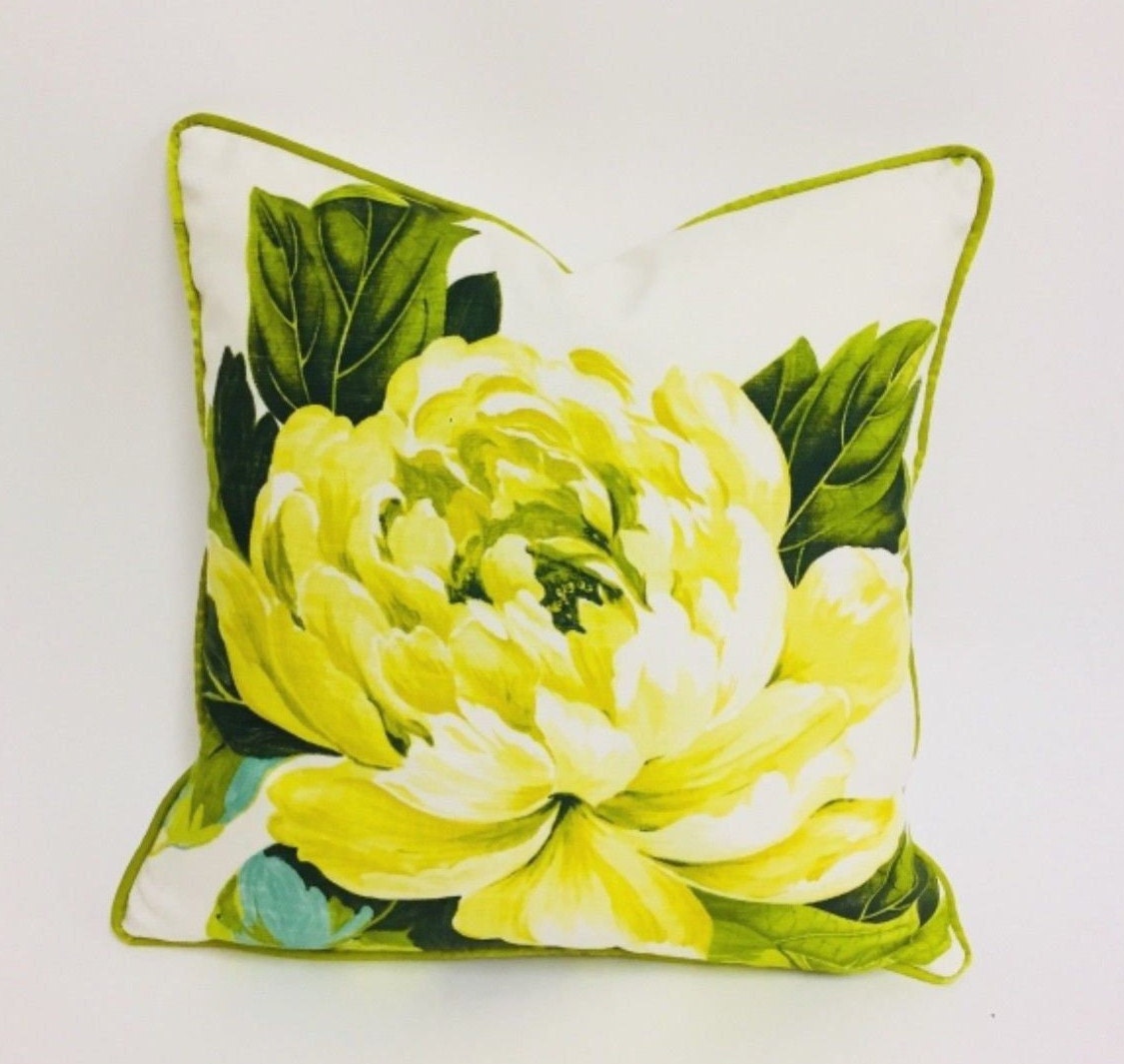 Designers Guild - Charlottenberg - Chartreuse - Stunning Contrast Piped Cushion Cover Home Decor Statement Throw Pillow