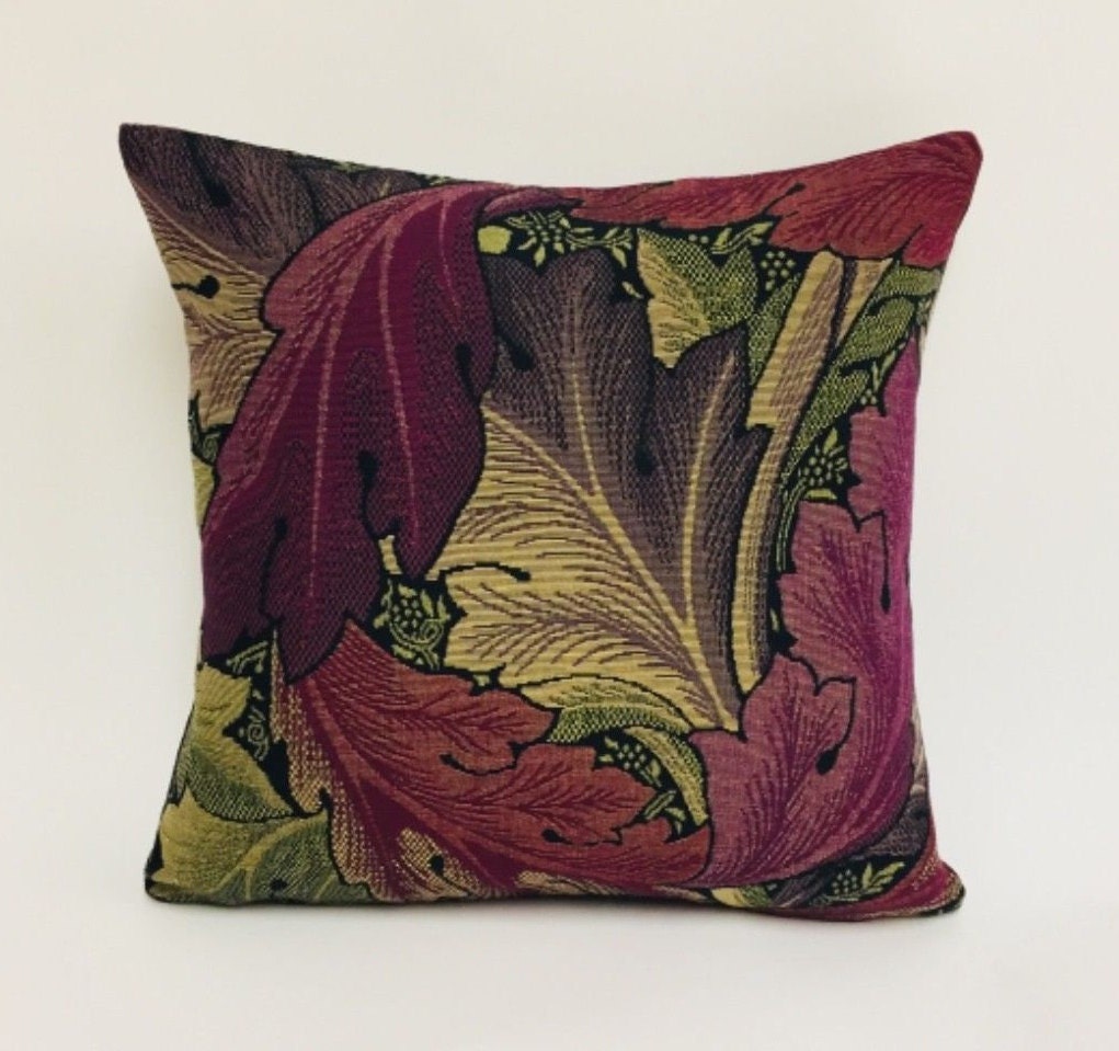 William Morris - Acanthus Tapestry - Grape / Heather - Cushion Covers Throw Pillow Designer Home Decor