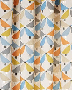 Scion Fabric - Lintu -  Satsuma/Sky/Pebblev  Made to Measure Curtains + buy by the metre