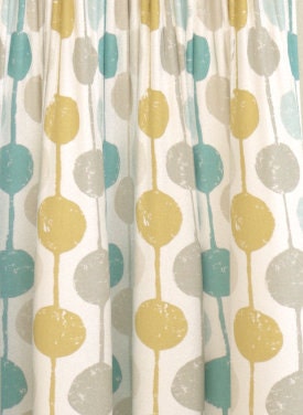 Scion Fabric - Taim-  Seaglass/Chalk/Honey   Made to Measure Curtains + buy by the metre