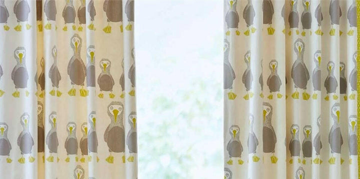 Scion Fabric - Booby Bird - Pistachio   Made to Measure Curtains + buy by the metre.