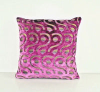 Thumbnail for Designers Guild - Latticino - Violet - Cut Velvet Cushion Cover Throw Pillow Designer Home Decor