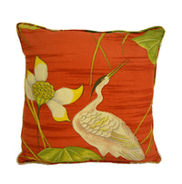 Thumbnail for Sanderson - Heronsford - Coral / Yellow - Cushion Cover Throw Pillow Designer Home Decor