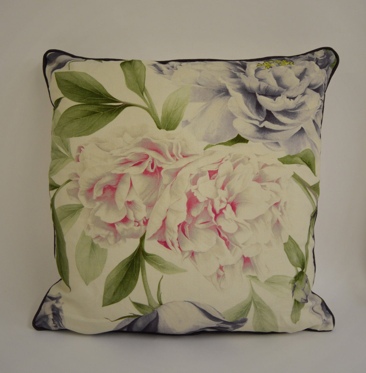 Zoffany - Phoebe - Rose / Lilac - Magnificent Peony Blooms Floral Cushion Cover - Handmade Throw Pillow Designer Home Decor