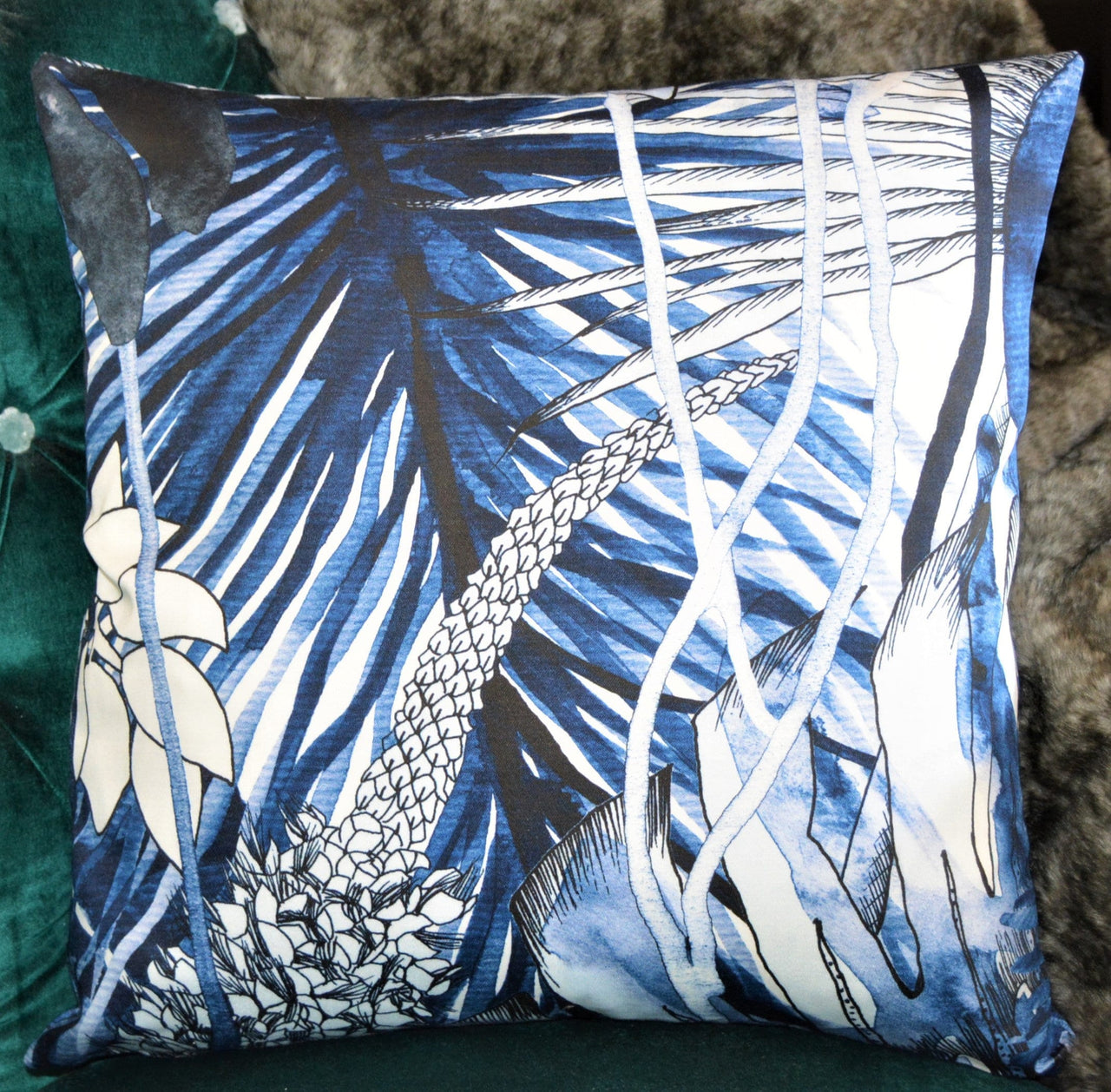 Designers Guild / Christian Lacroix - Jardin Exo' Chic - Mediterranee - Cushion Cover Throw Pillow Designer Home Decor