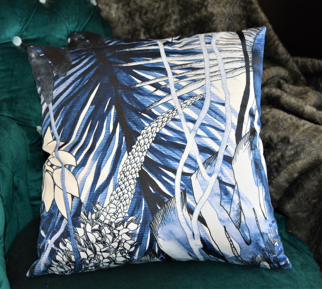 Designers Guild / Christian Lacroix - Jardin Exo' Chic - Mediterranee - Cushion Cover Throw Pillow Designer Home Decor