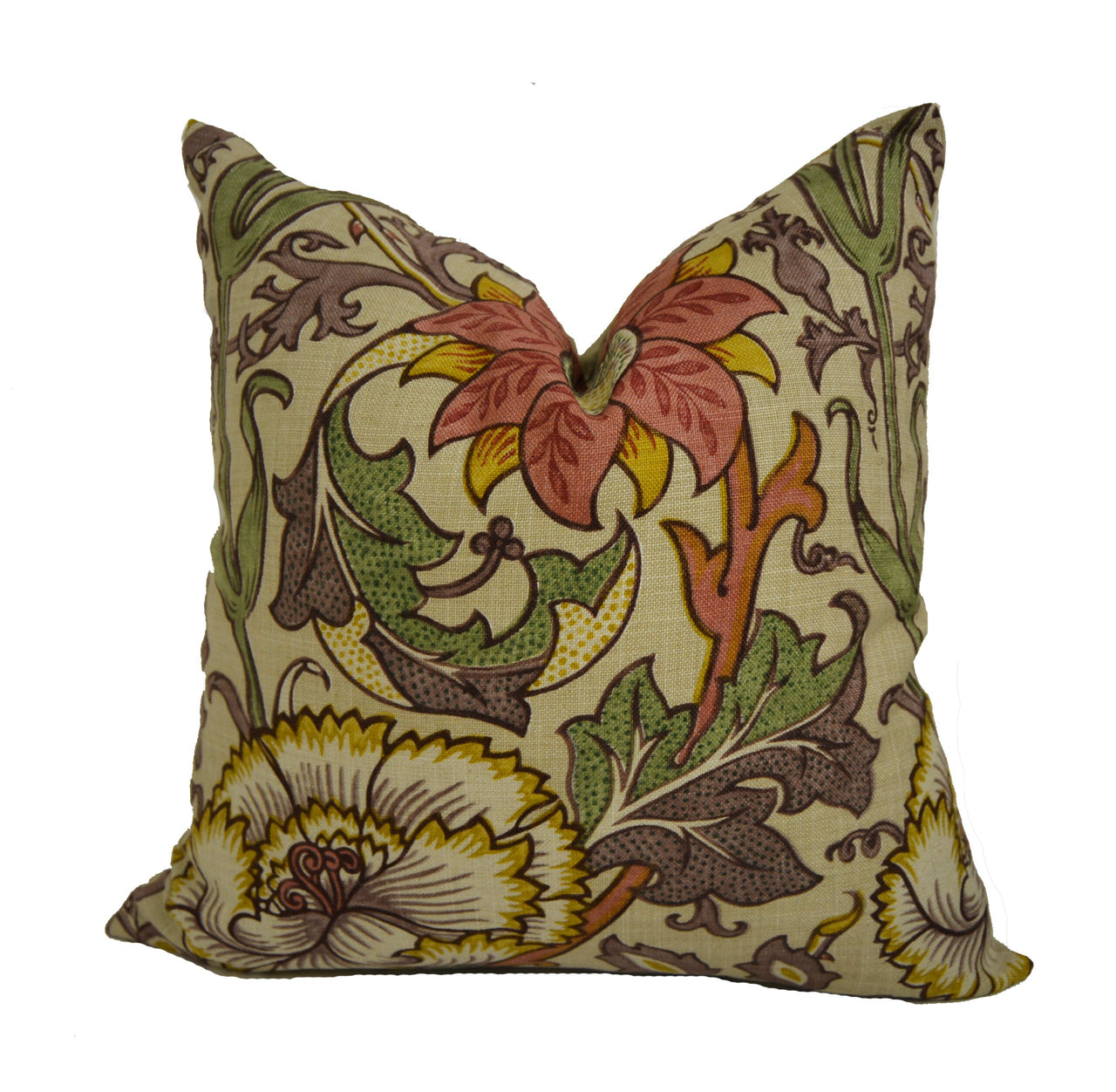 William Morris - Pink & Rose - Manilla / Wine - Cushion Cover Throw Pillow Designer Home Decor