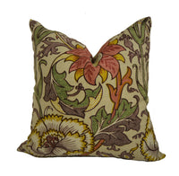 Thumbnail for William Morris - Pink & Rose - Manilla / Wine - Cushion Cover Throw Pillow Designer Home Decor