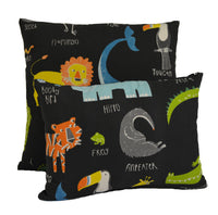 Thumbnail for Scion - Animal Magic - Tutti Frutti / Blackboard - Cute Zoo Animal Cushion Cover - Perfect For Children's Room or Nursery - Throw Pillow