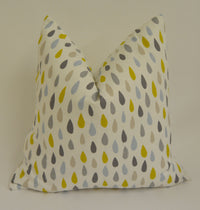 Thumbnail for Scion - Splish Splash - Slate / Pickle / Paper - Cute Raindrop Cushion Cover Handmade Throw Pillow Designer Home Decor