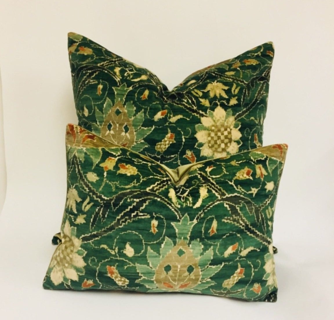 William Morris - Montreal Velvet - Forest / Teal -  Cushion Cover Throw Pillow Designer Home Decor