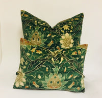 Thumbnail for William Morris - Montreal Velvet - Forest / Teal -  Cushion Cover Throw Pillow Designer Home Decor