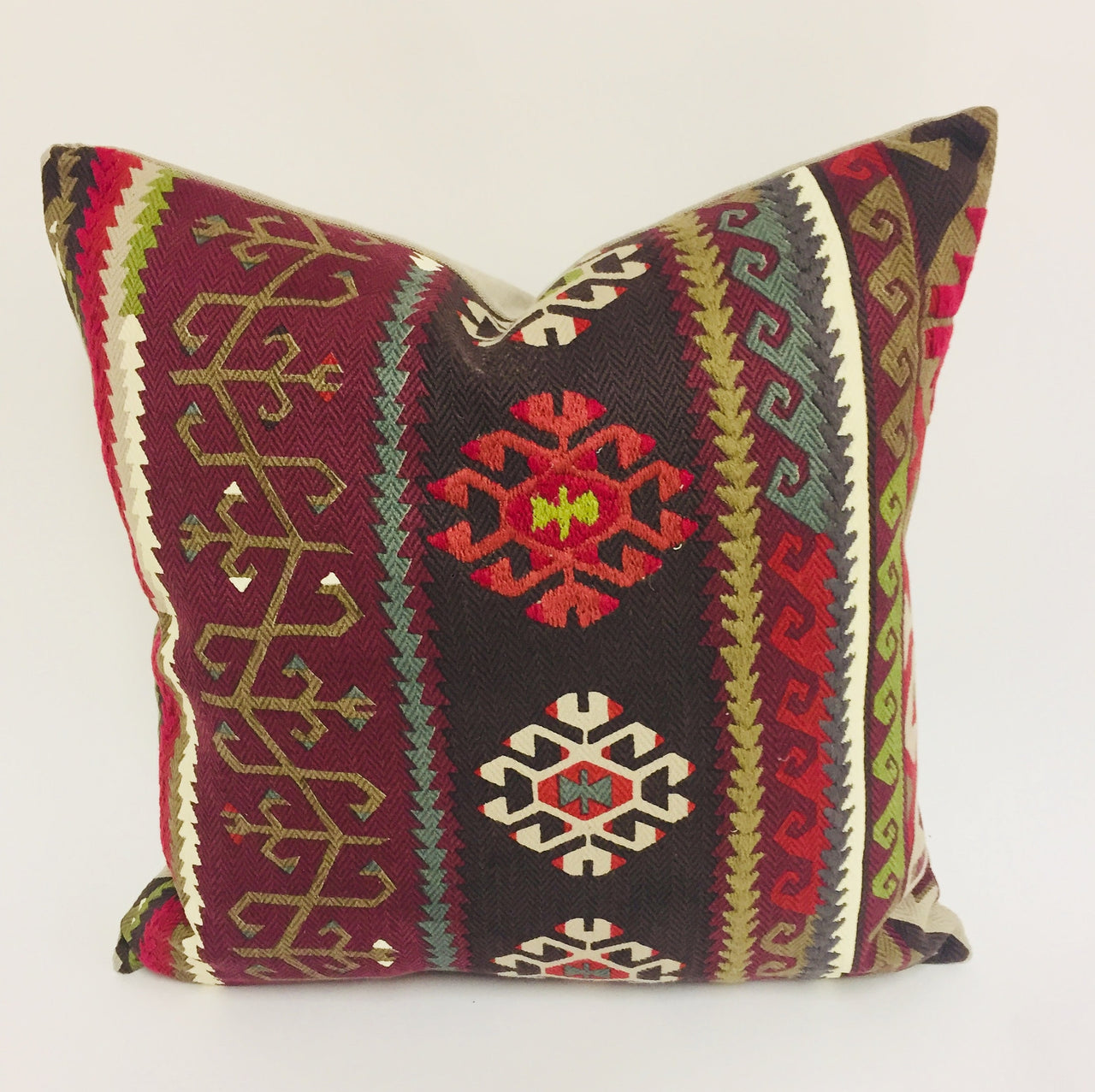 William Morris - Burdock & Star - Fig / Carmine - Woven Cushion Cover Throw Pillow Designer Home Decor