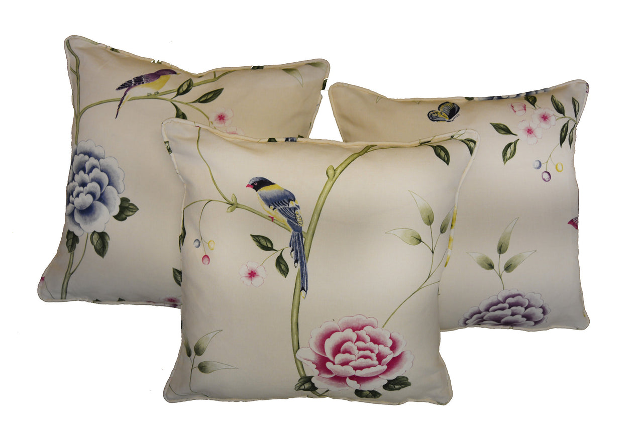 Sanderson - Pavilion - Chintz - Cushion Cover Throw Pillow Designer Home Decor