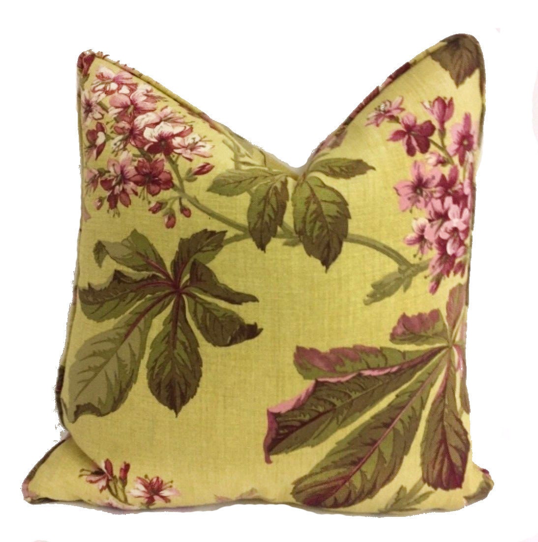 Sanderson - Pavia - Linden / Plum - Cushion Cover Throw Pillow Designer Home Decor