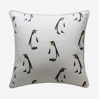 Thumbnail for Andrew Martin - Tux - Snow - Contrast Piped Penguin Designer Home Decor Stunning Cushion Cover Throw Pillow