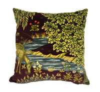 Thumbnail for William Morris - The Brook Velvet - Tapestry Red - Classic English Medieval Velvet Designer Cushion Cover - Luxury Throw Pillow - Handmade