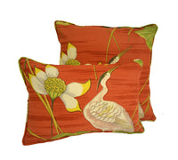 Thumbnail for Sanderson - Heronsford - Coral / Yellow - Cushion Cover Throw Pillow Designer Home Decor