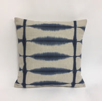 Thumbnail for Scion - Shibori - Indigo / Linen - Ancient Japanese Shibori Technique Cushion Cover - Handmade Throw Pillow Designer Home Decor