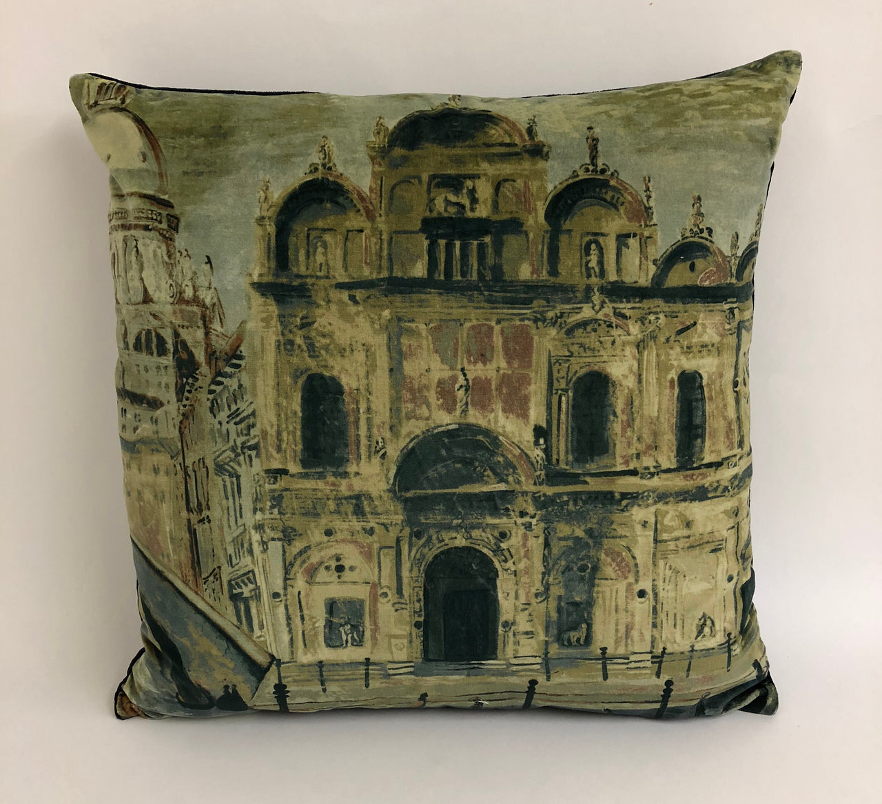 Zoffany - Gondolier Twilight Velvet Fabric - Cushion Covers Pillow Throw 20" x 20"